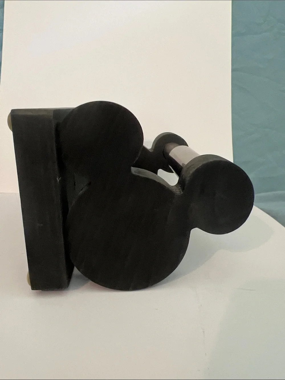 Handmade Mickey Mouse Wooden Toilet Paper Holder/Wall Mount Countertop Dual Use